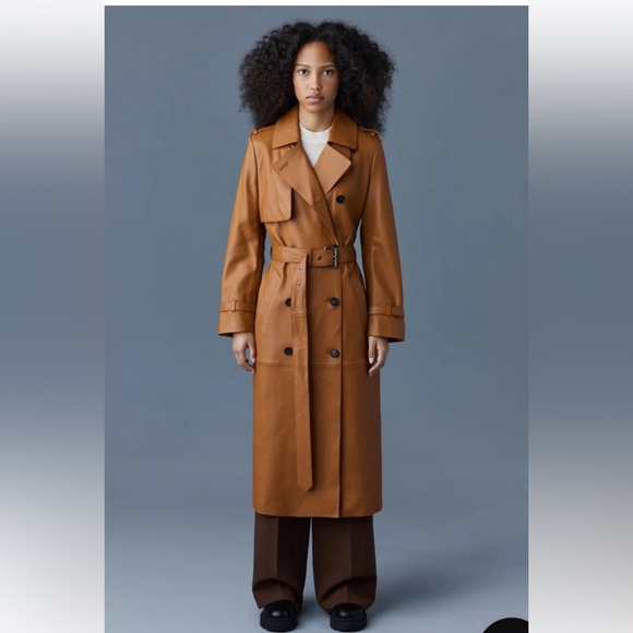 Mackage GAEL-Z Leather trench coat with belt - Picture 2 of 11